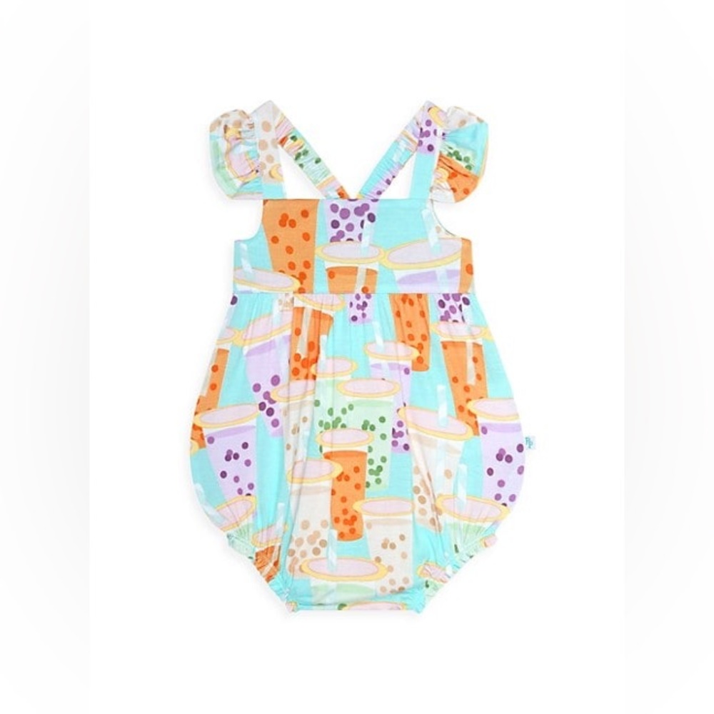 Baby's & Little Girl's Boba Time Ruffle Bubble Romper 18-24 months